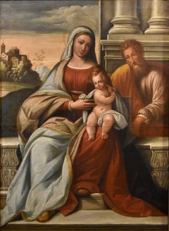 Madonna Holy family Tisi 16/17th Century Paint Oil on canvas Old master Italy