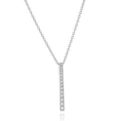 Collier Beny Sofer en or blanc 14 carats avec barrette de diamants