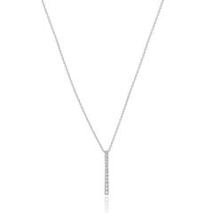 Collier Beny Sofer en or blanc 14 carats avec barrette de diamants