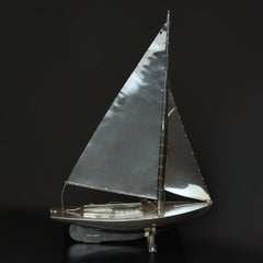 Benzie's Sterling Silver Model Yacht, Hallmarked, 1935