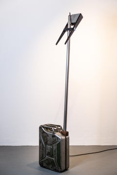 Benzina - Contemporary Handmade Industrial Floor Lamp by Caio Superchi