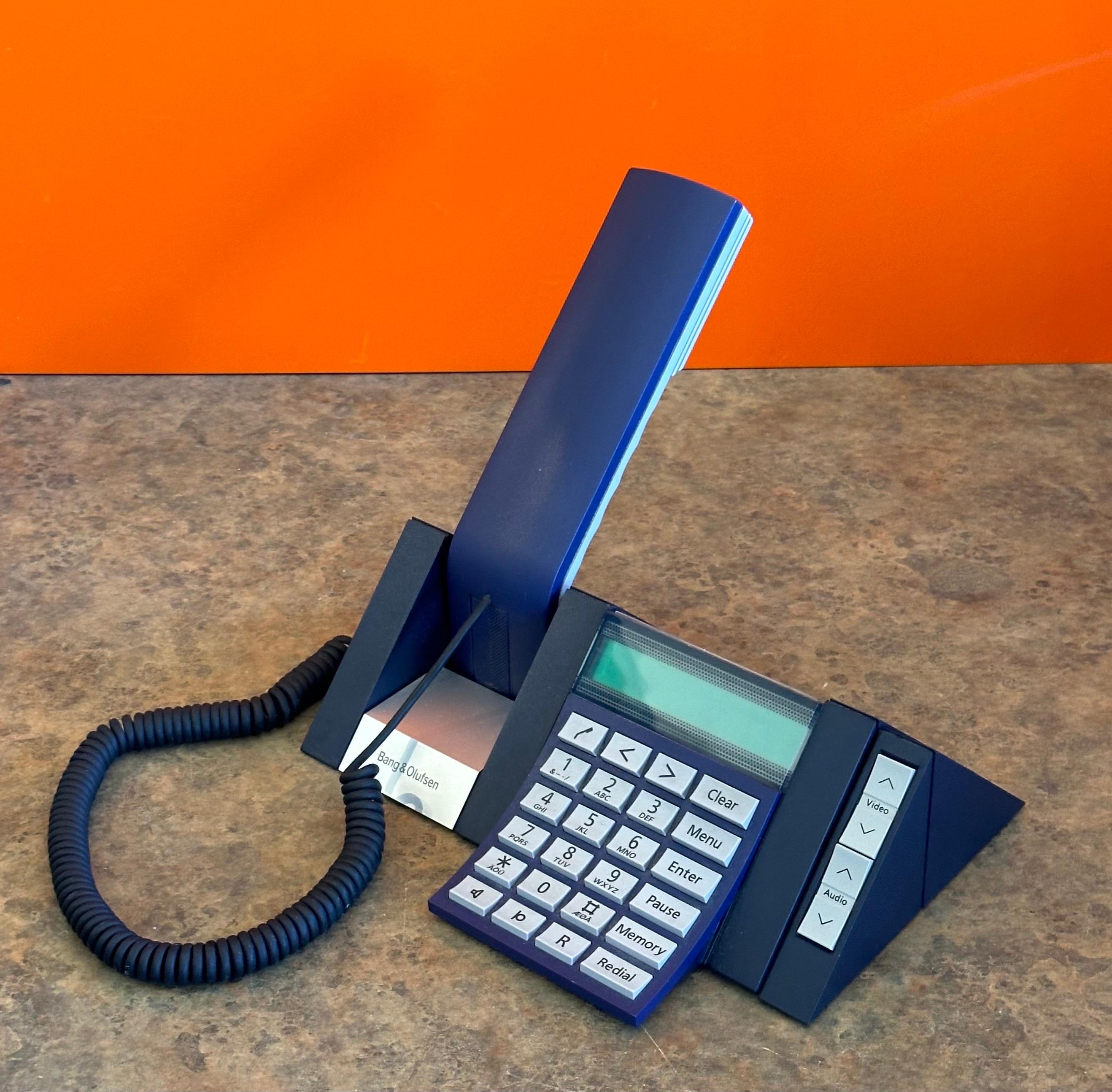 Molded BeoCom 2400 Desktop Telephone in Navy Blue by Martin Iseli for Bang & Olufsen For Sale
