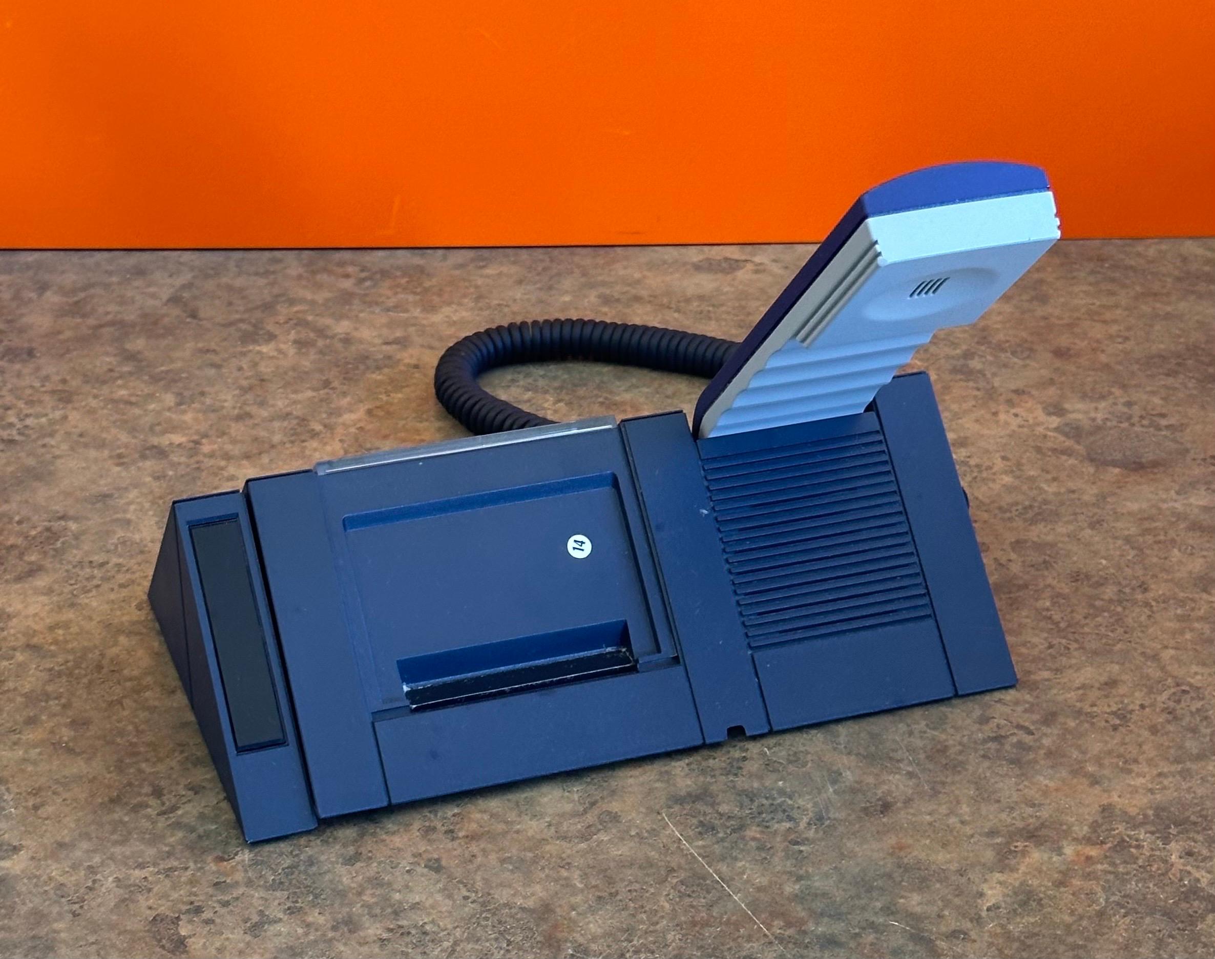 20th Century BeoCom 2400 Desktop Telephone in Navy Blue by Martin Iseli for Bang & Olufsen For Sale