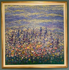 "Grande fioritura " Olio cm. 100 x 100