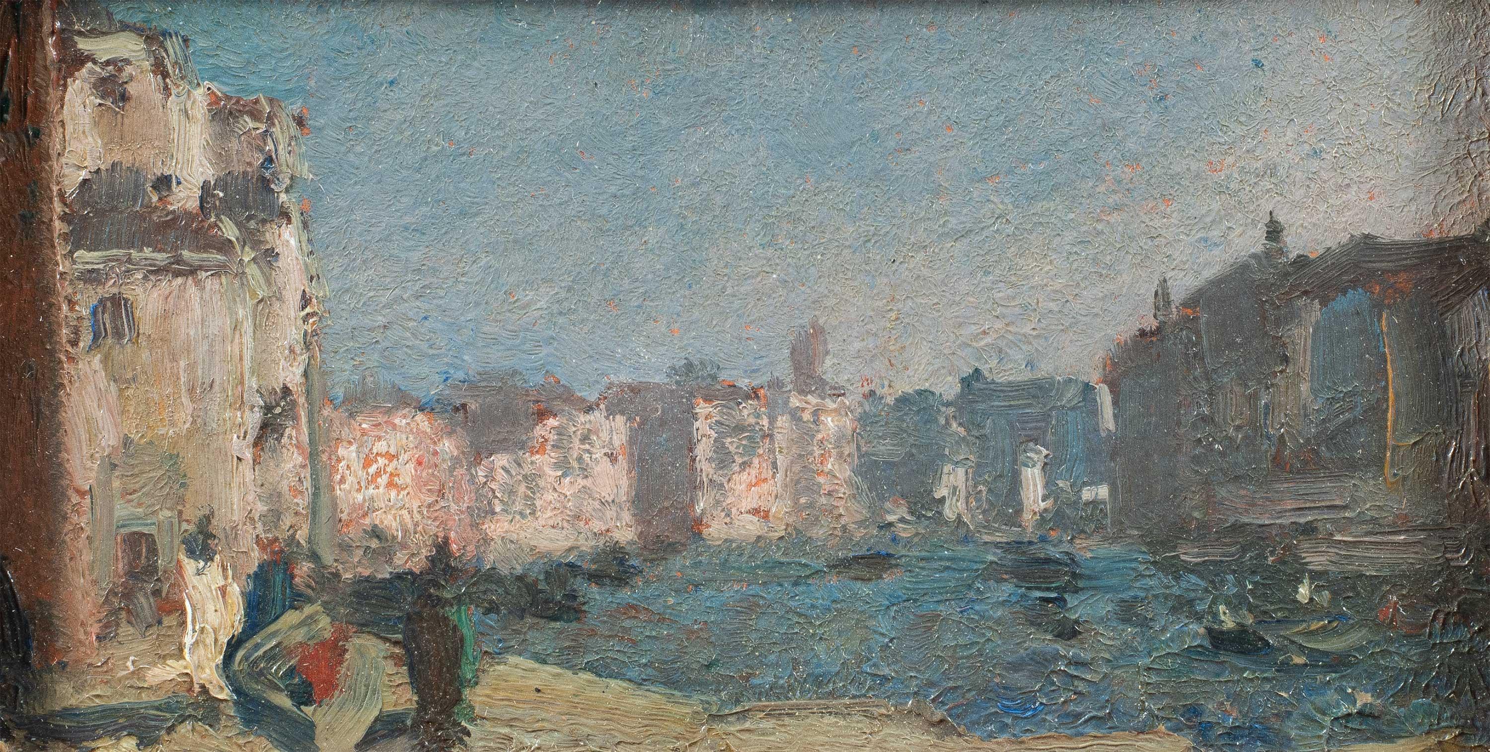 Beppe Ciardi (maestro veneciano) - Conjunto de tres cuadros del siglo XX - Venecia en venta 2