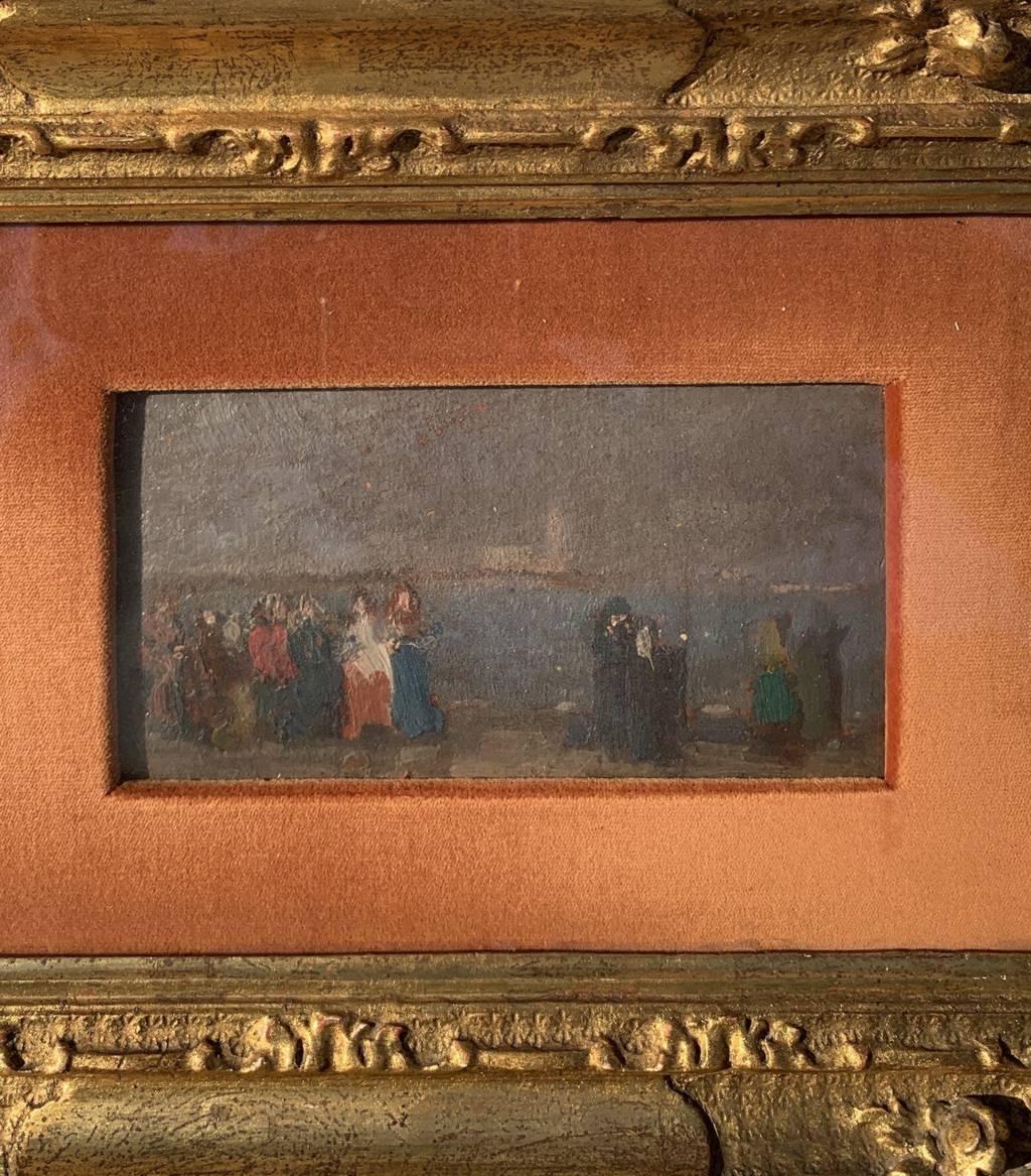 Beppe Ciardi (maestro veneciano) - Conjunto de tres cuadros del siglo XX - Venecia en venta 5