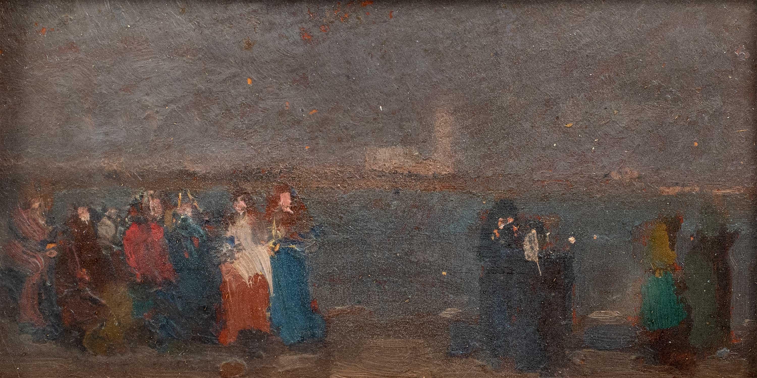 Beppe Ciardi (Venetian master) - Early 20th century set of 3 paintings - Venice For Sale 3