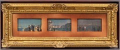 Beppe Ciardi (Venetian master) - Early 20th century set of 3 paintings - Venice