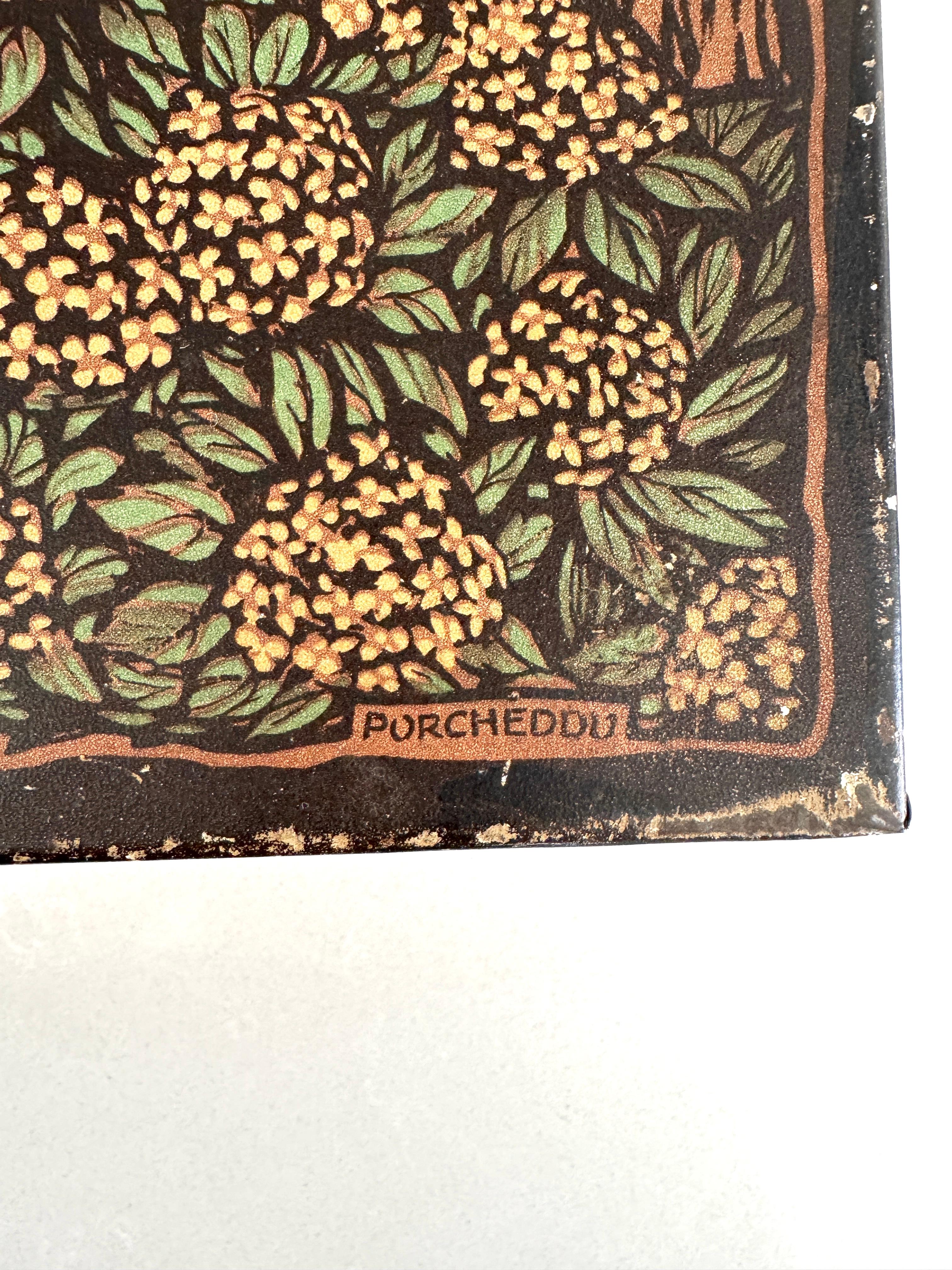 Mid-20th Century Beppe Porcheddu, Old Talmone tin box, 1930s For Sale