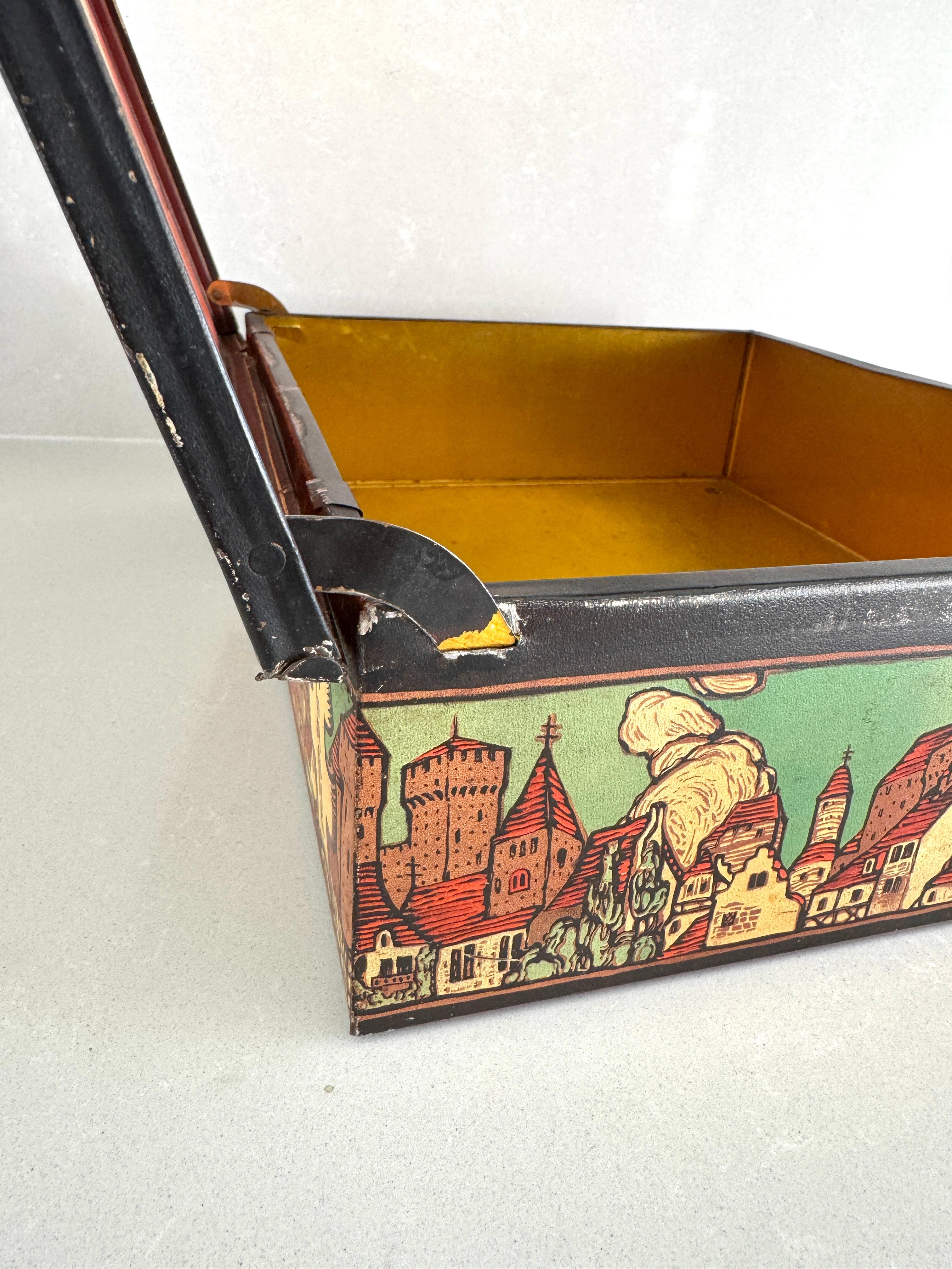 Beppe Porcheddu, Old Talmone tin box, 1930s For Sale 3