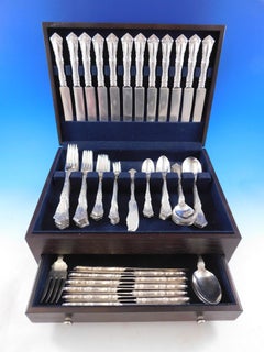 Berain by Wallace Sterling Silver Flatware Service 12 Set 125 Pcs Dinner