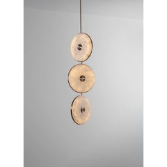 Beran Antique Brass Large Drop 3 Chandelier by Bert Frank