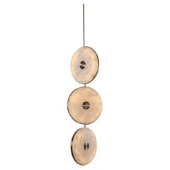 Lustre Beran Large Drop 3 en laiton antique de Bert Frank
