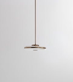 Grande lampe suspendue Beran en laiton antique par Bert Frank