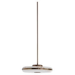 Grande lampe suspendue Beran en laiton antique par Bert Frank