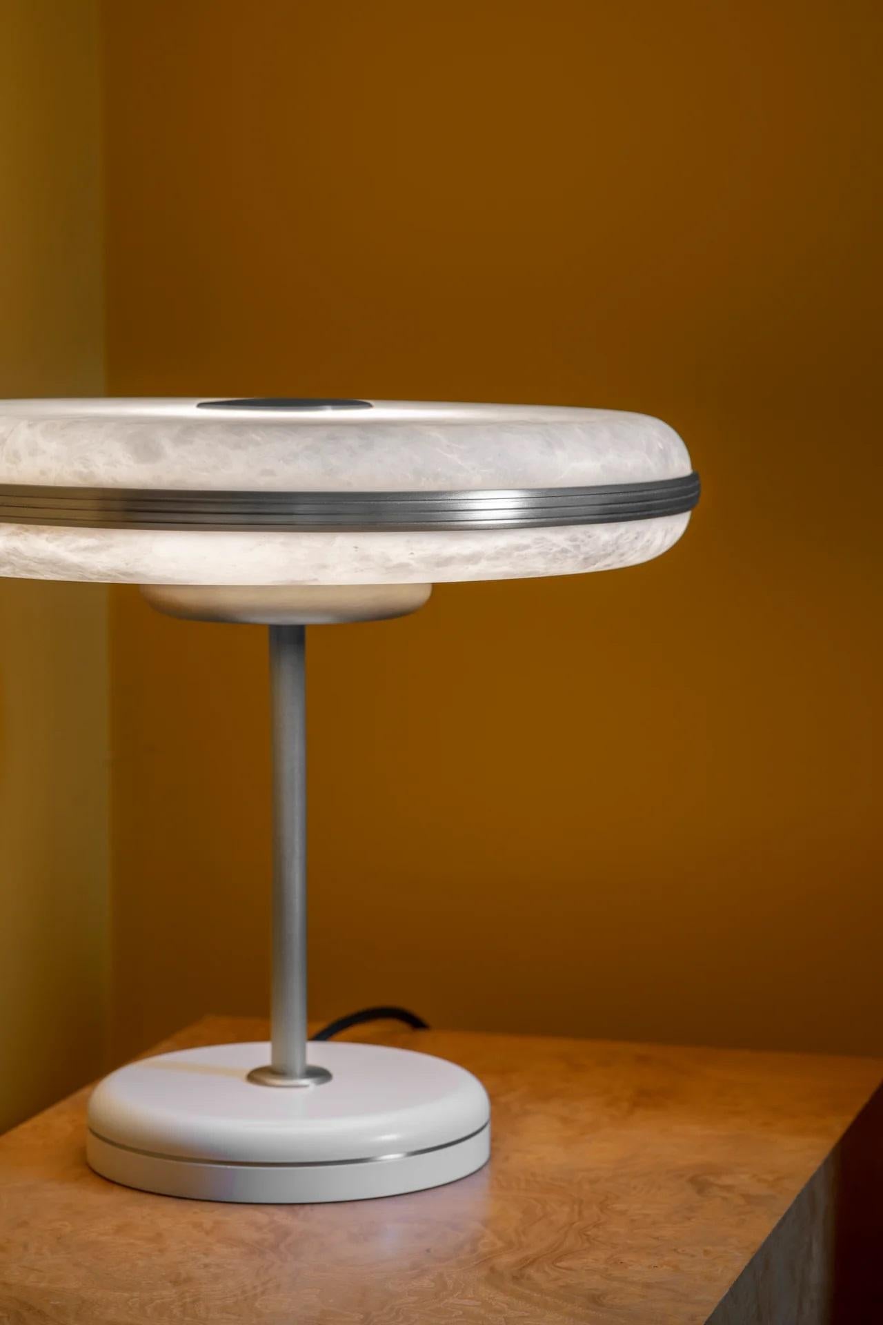 Post-Modern Beran Antique Brass Large Table Lamp by Bert Frank For Sale