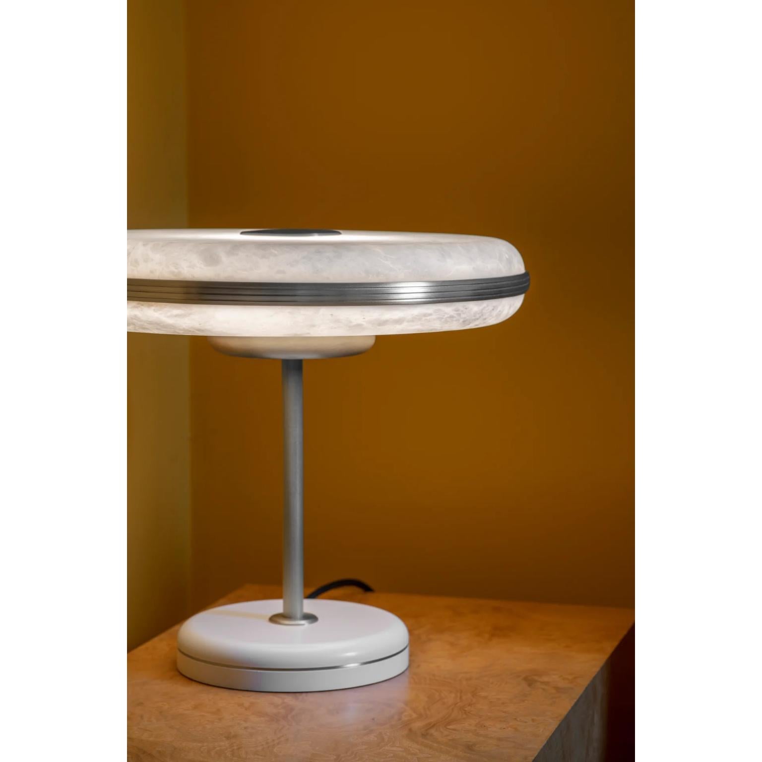 Post-Modern Beran Antique Brass Small Table Lamp by Bert Frank For Sale