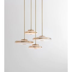Beran Brushed Brass Chandelier 4 by Bert Frank