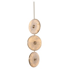 Beran Brushed Brass Large Drop 3 Chandelier by Bert Frank