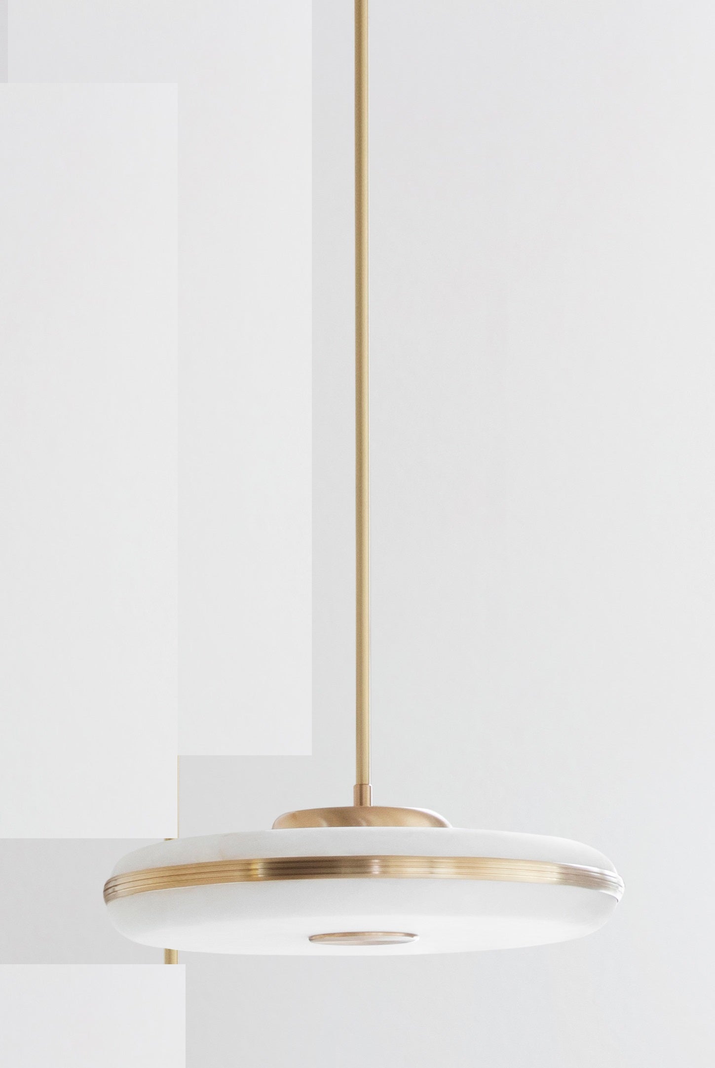 Beran Brushed Brass Large Pendant Lamp by Bert Frank For Sale at 1stDibs