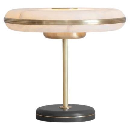 Beran Brushed Brass Large Table Lamp by Bert Frank For Sale