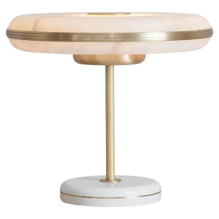 Beran Brushed Brass Large Table Lamp by Bert Frank For Sale