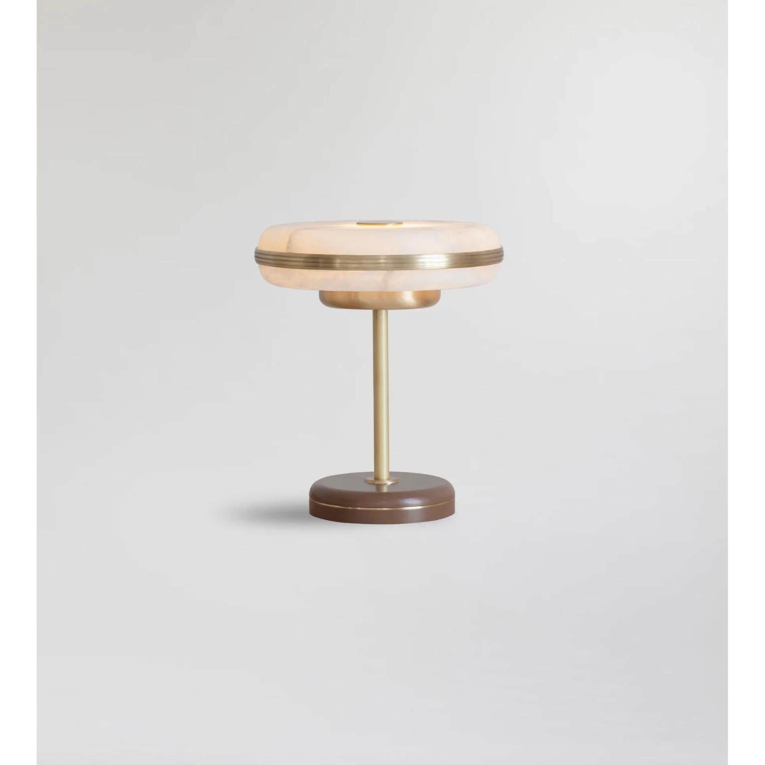 Beran Brushed Brass Small Table Lamp by Bert Frank
Dimensions: Ø 26 x H 28 cm.
Materials: Brass and alabaster.
Base finish: Hazel.

Available in two different sizes. Available in different finishes and materials. Please contact us. 

The natural