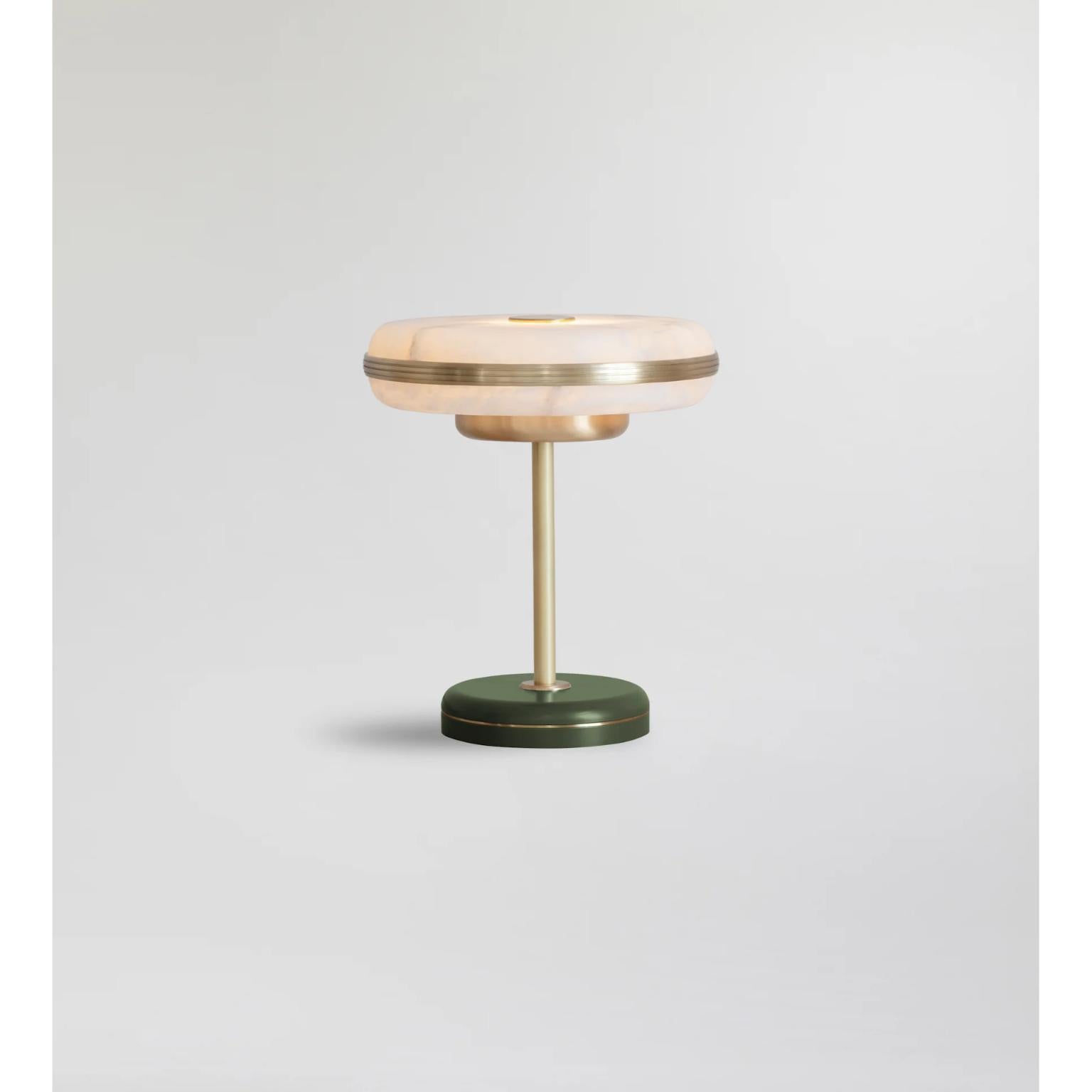Beran Brushed Brass Small Table Lamp by Bert Frank
Dimensions: Ø 26 x H 28 cm.
Materials: Brass and alabaster.
Base finish: Olive.

Available in two different sizes. Available in different finishes and materials. Please contact us. 

The natural