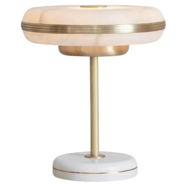 Beran Brushed Brass Small Table Lamp by Bert Frank For Sale