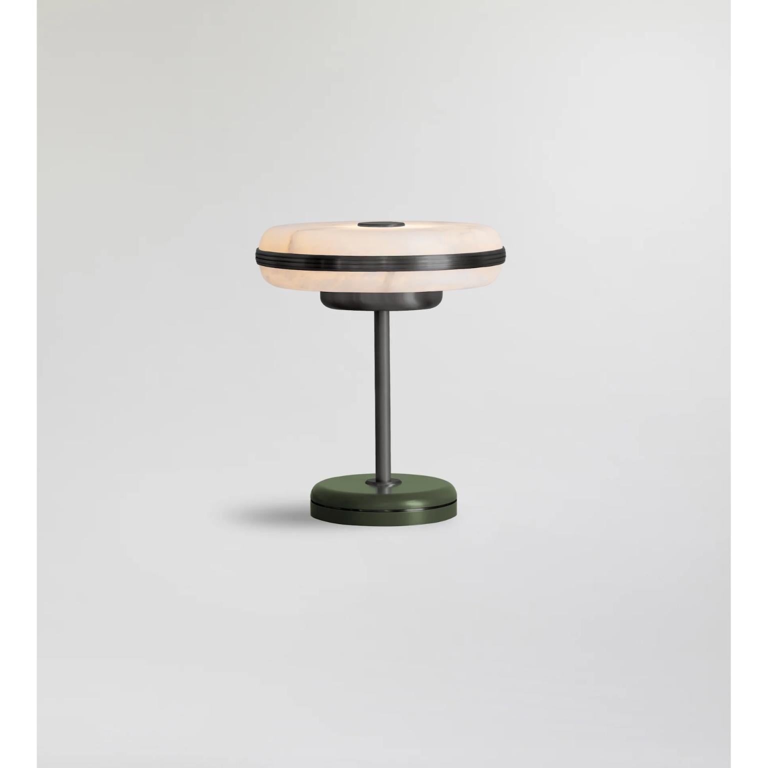 Beran Dark Bronze Small Table Lamp by Bert Frank
Dimensions: Ø 26 x H 28 cm.
Materials: Bronze and alabaster.
Base finish: Olive.

Available in two different sizes. Available in different finishes and materials. Please contact us. 

The natural