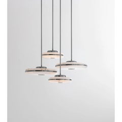 Lustre Beran en nickel satiné 4 par Bert Frank