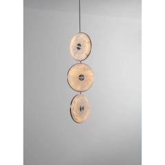 Lampadario Beran a 3 gocce in nichel satinato di Bert Frank