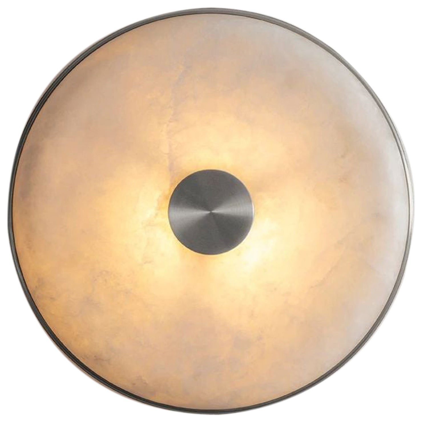 Große Wandleuchte aus Nickel von Bert Frank