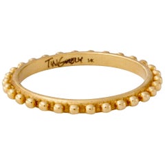 Berber Beaded Accent Ring 14 Karat Yellow Gold