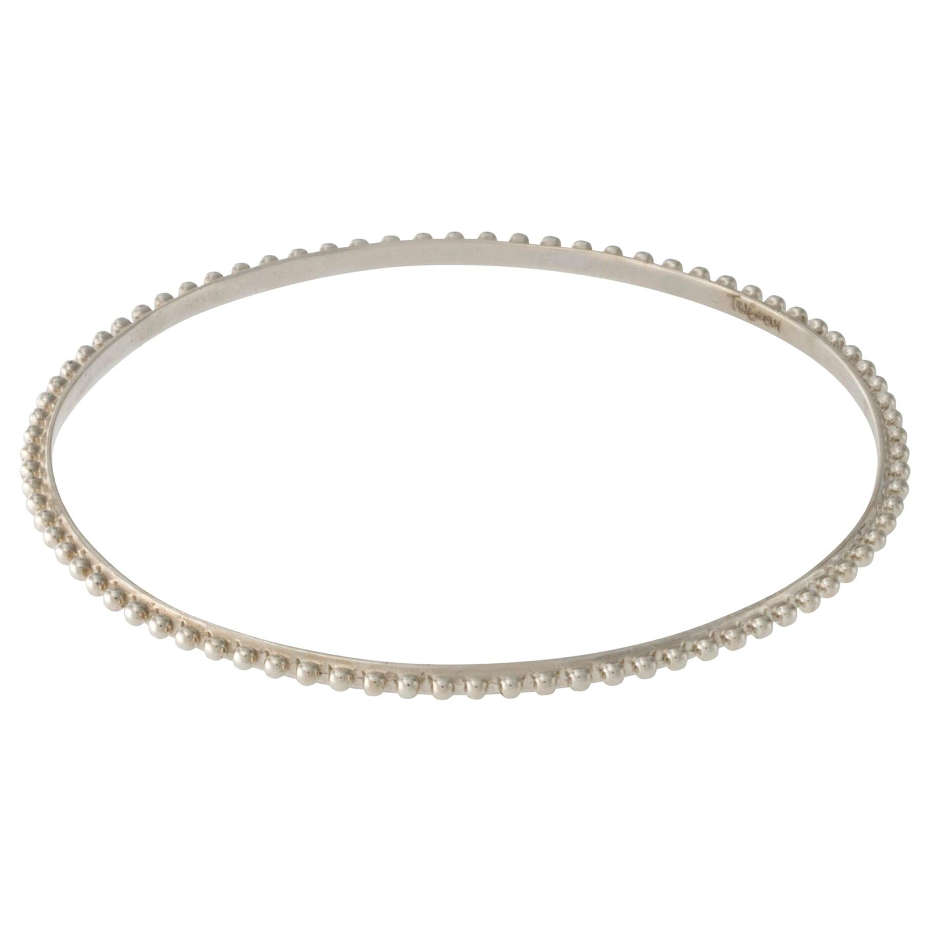 Bracelet de perles berbères en argent en vente