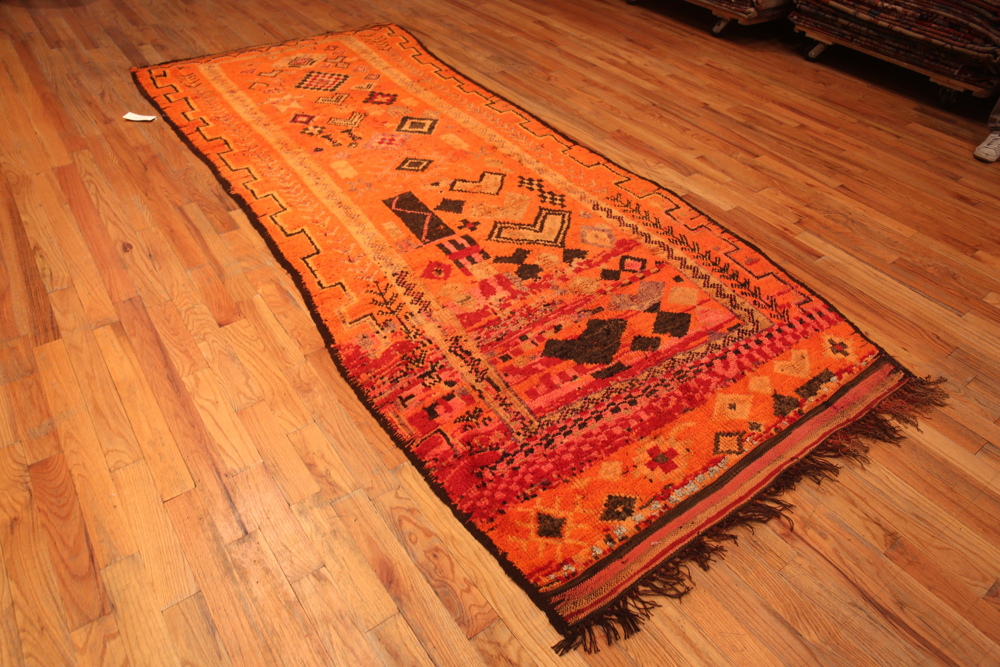 Gorgeous Vibrant Berber Design Vintage Moroccan Gallery Size Rug, Country of origin: Morocco, Circa date: Vintage

Size: 5 ft x 12 ft (1.52 m x 3.66 m)