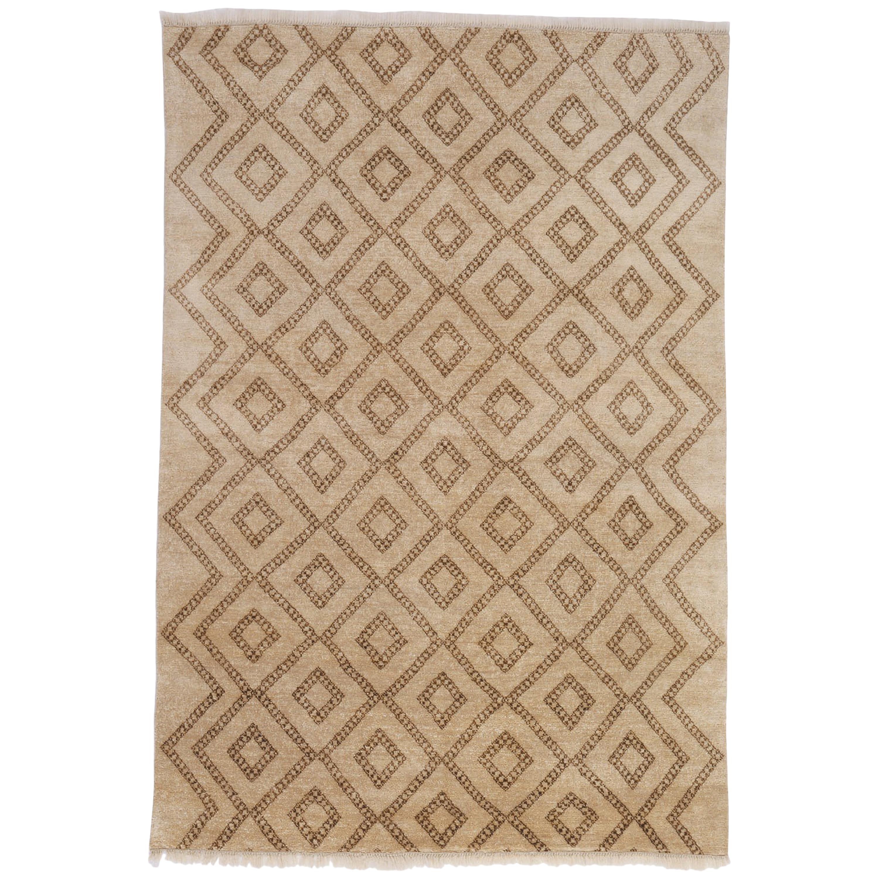 Berber Hand-Knotted Area Rug in Wool by The Rug Company