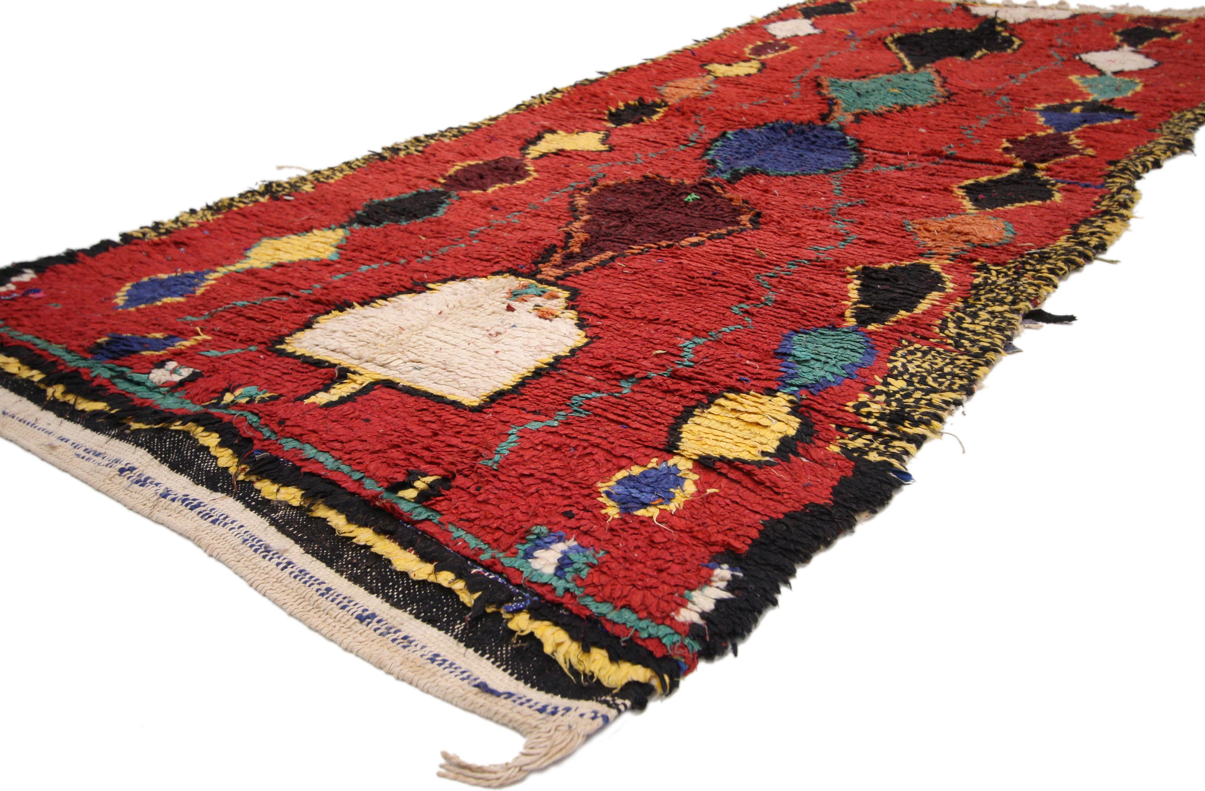 Contemporary Vintage Moroccan Rug with Tribal Style, Berber Tribes of Morocco For Sale