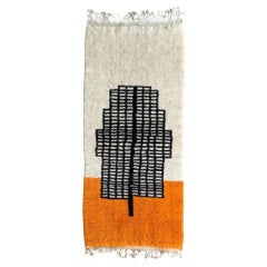 Berber Moroccan Rug Runner, 3x8 FT, Handwoven Tribal Berber Rug Design