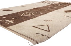 Vintage Neutral Moroccan Rug, Midcentury Modern Meets Wabi-Sabi