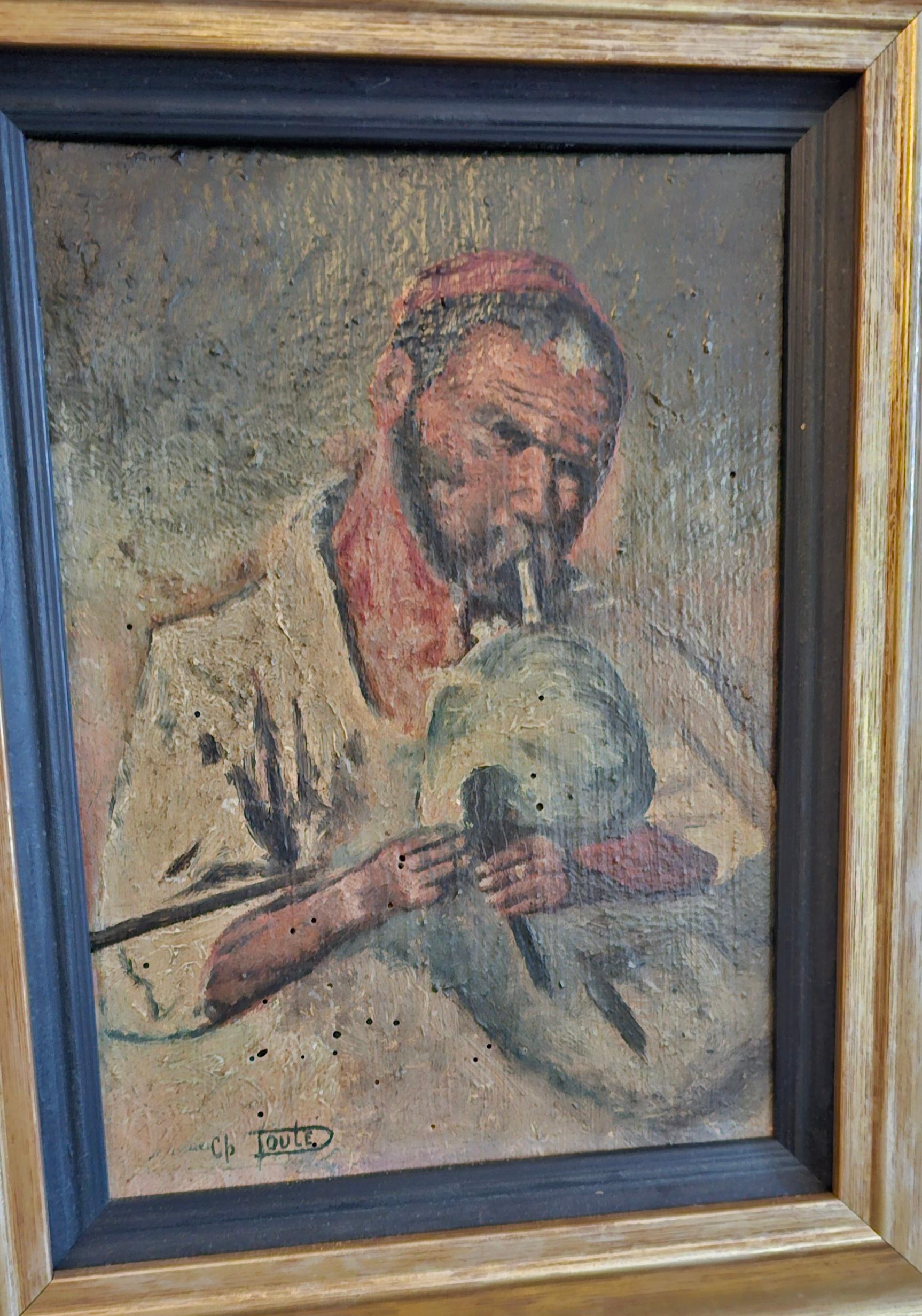 Berberflötenspieler (Handbemalt) im Angebot