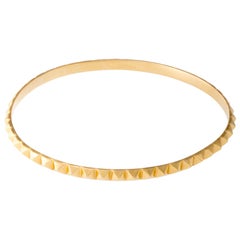 Berber Pyramid Bangle 14 Karat Solid Gold