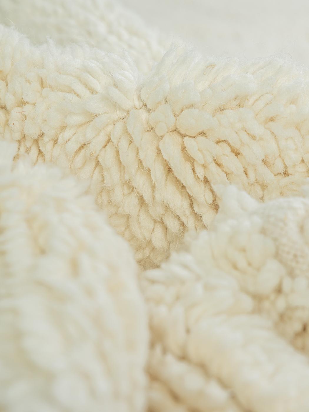 Marokkanischer Beni Ourain-Berberteppich aus 100% Wolle, handgefertigt im Angebot 2