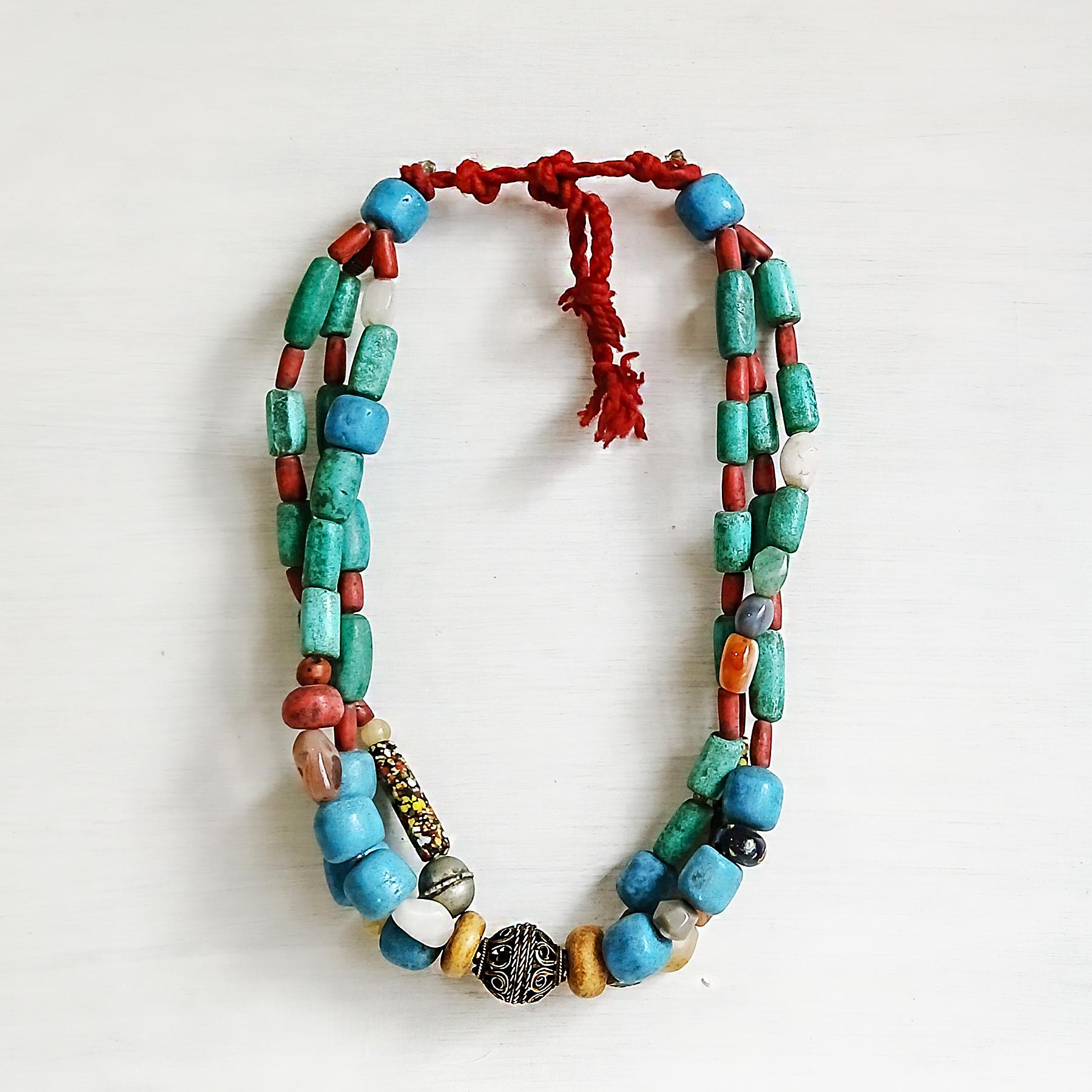 Moroccan Berber  Stone Necklace, Early 20th Century For Sale