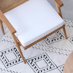 Berber Style Customizable Honeycomb Runner in Cream Large