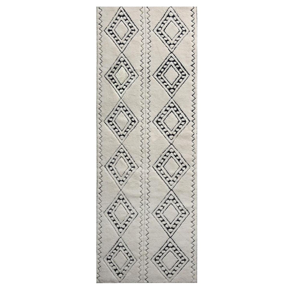 Runner a nido d'ape personalizzabile in stile berbero in crema X-Large