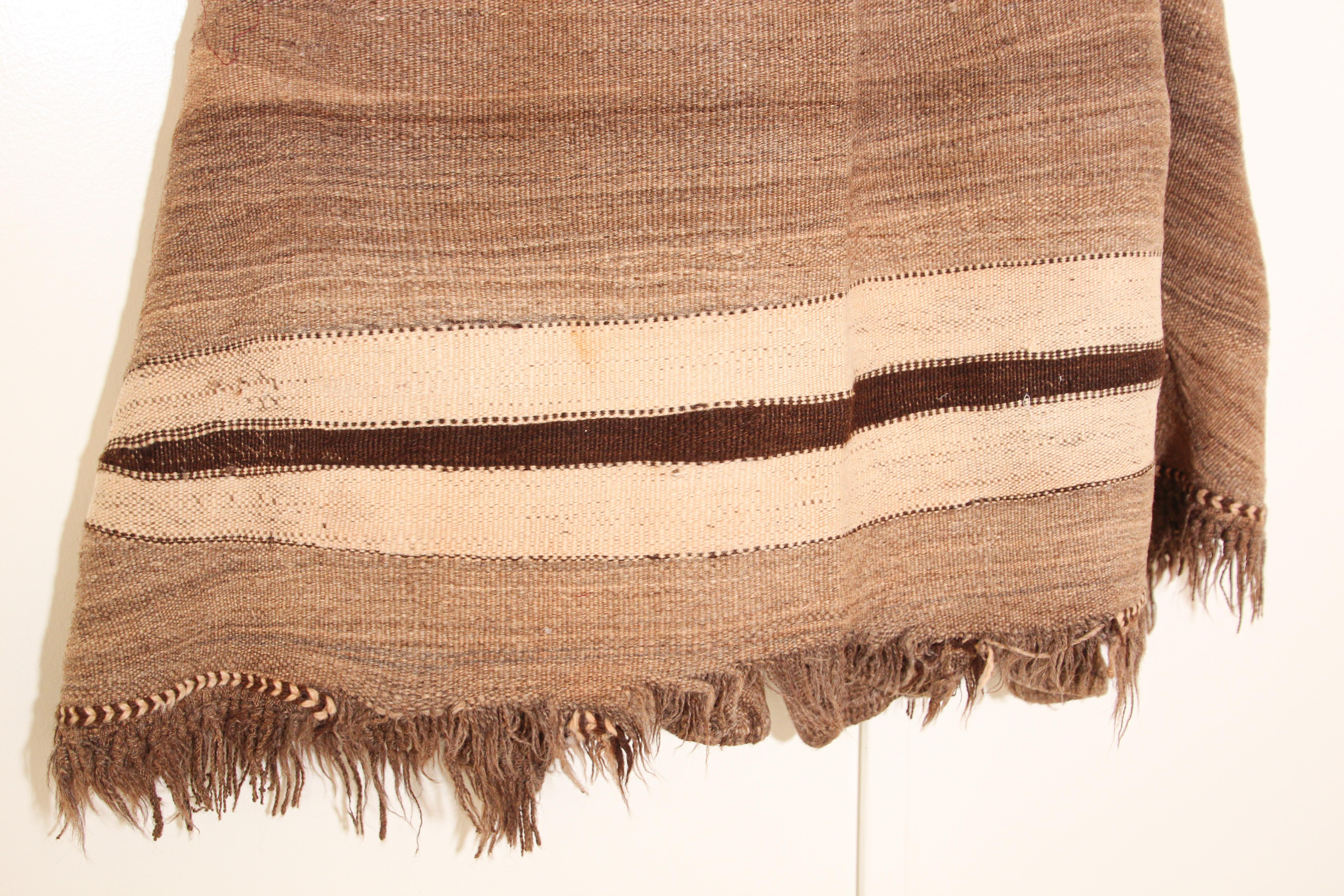 Berber Tribal North Africa Moroccan Burnous Wool Cape For Sale 6