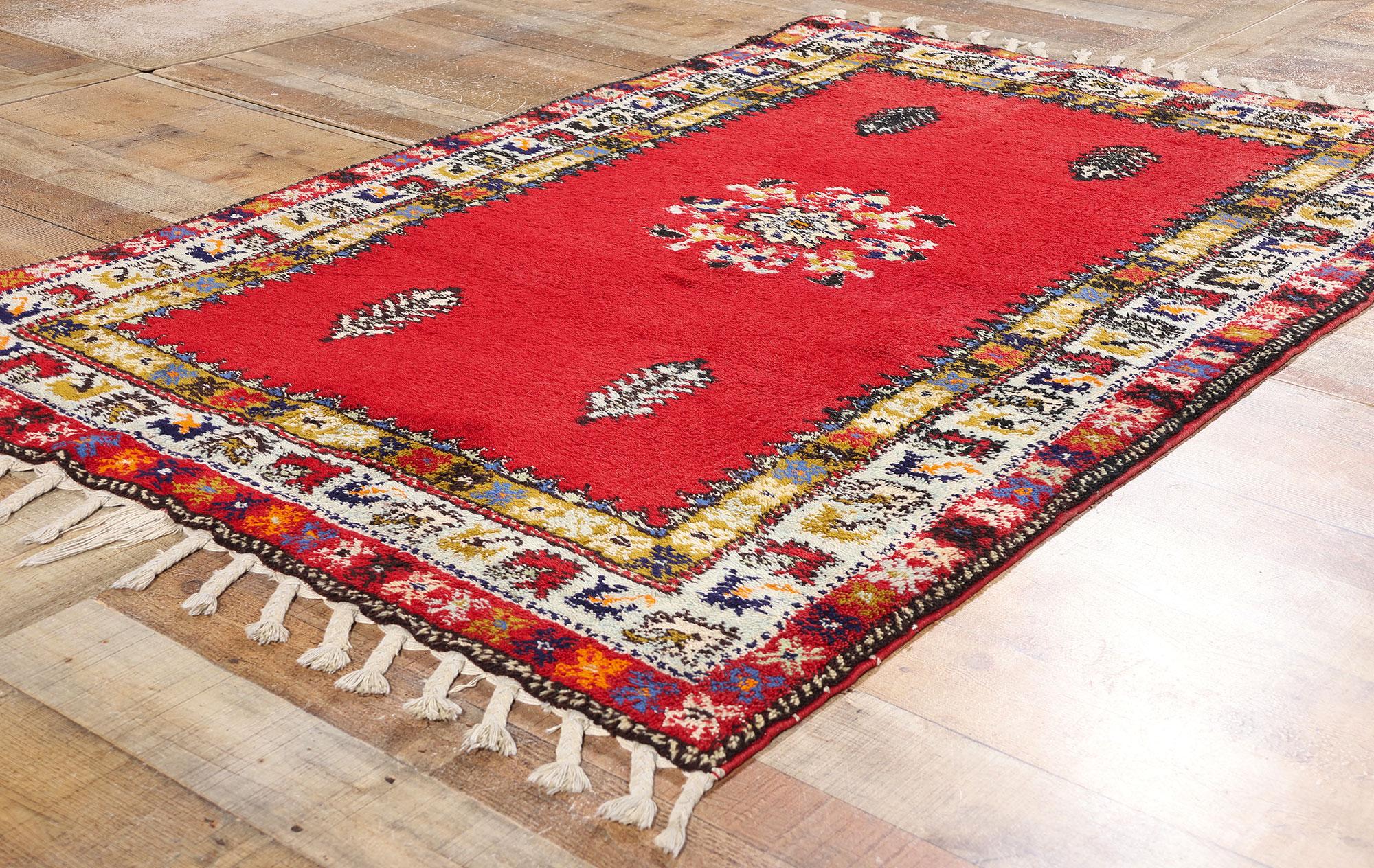Berber Tribes of Morocco Vintage Rabat Moroccan Rug, 04'02 x 06'04 For ...