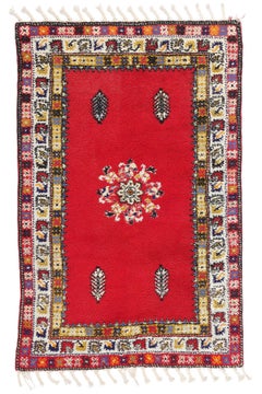 Berber Tribes of Morocco Vintage Rabat Moroccan Rug, 04'02 x 06'04
