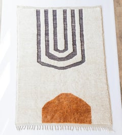 Berber Wool Rug ARCH Modern Handwoven Minimalist Contemporary Custom Design